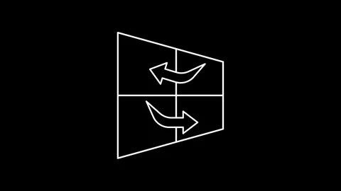 Animated ventilation icons in thin line style Stock Footage 315181724