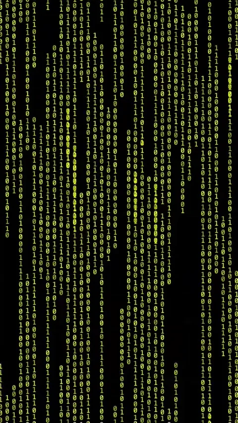 Animated vertical background in digital matrix. Stock-Footage 287854356