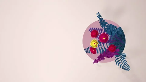 Animated vertical bright floral backdrop 스톡 동영상 150428171