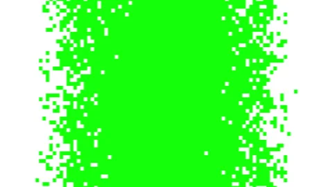 Animated vertical center stripe pixel mosaic wipe transition Stock Footage 343694758