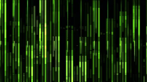 Animated vertical green bars against black background footage clip Stock Footage 327569347