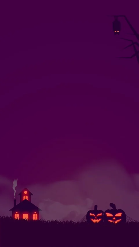 Animated Vertical Halloween Pumpkins Background Stock Footage 219228207