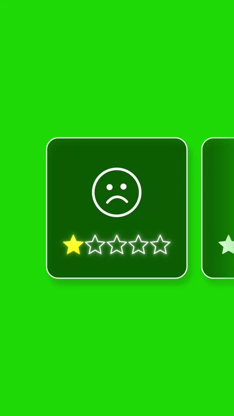 Animated vertical scroll of digital customer feedback, low rating selection,  Stock-Footage 321826777