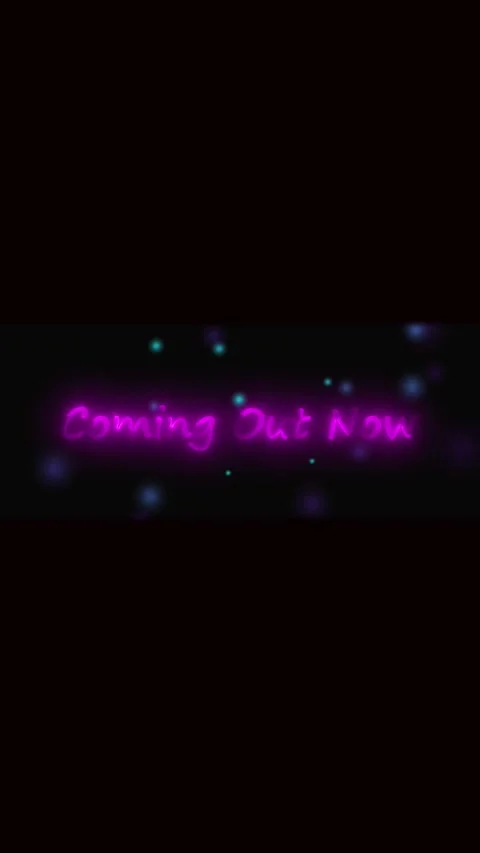 Animated vertical video neon coming soon announcement purple glowing text d.. Stock Footage 344281918