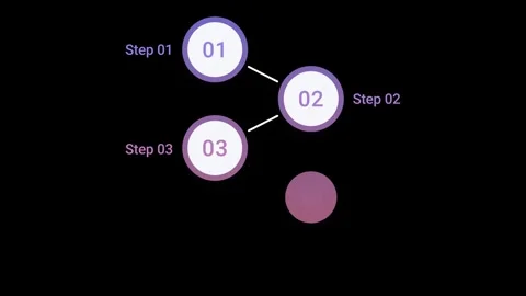 Animated Vertical Zigzag Timeline with Purple and Pink Step Markers 스톡 동영상 347216541