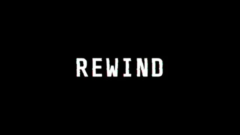 An animated VHS rewind with a retro distortion effect Stock Footage 333815555