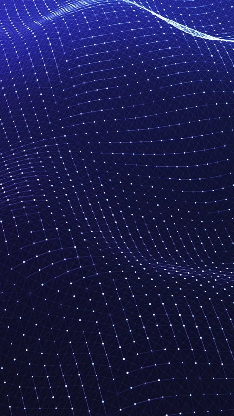 Animated vibrant blue background, flowing lights, glittering particles Video stock 283732399