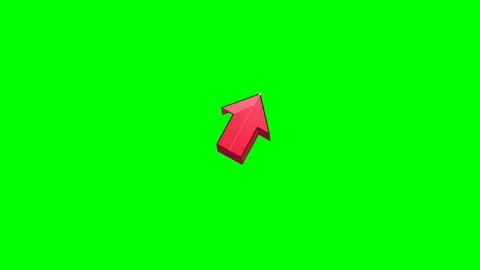 Animated Vibrant Red 3D Pointer Green Screen Motion Overlay 動画素材 347447313