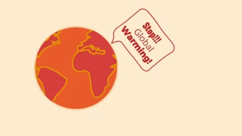 Animated video about global warming Stock Footage 197803114