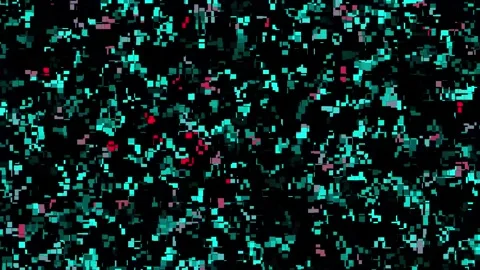 The animated video background glitches on the computer screen Stock Footage 289423532