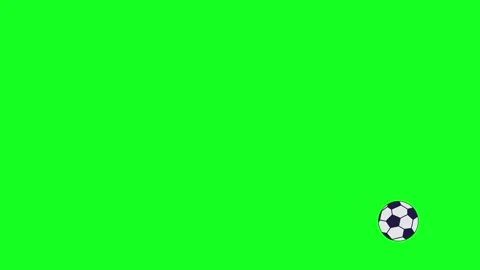 Animated video of a ball bouncing forward on green screen Stock-Footage 347627149