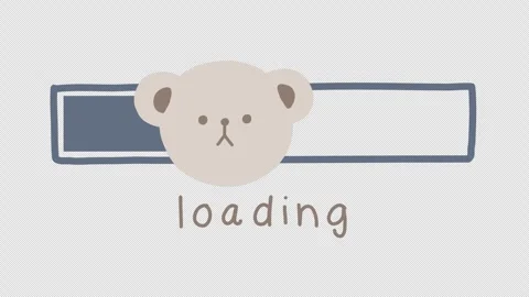 Animated video bear loading Stockbeeldmateriaal 336541149