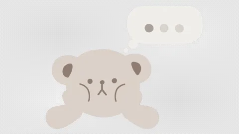 Animated video bear thinking loading Stockbeeldmateriaal 336651306