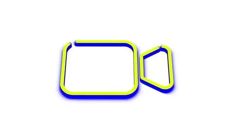 Animated video camera icon for digital communication and online meeting con.. Stock Footage 341228723