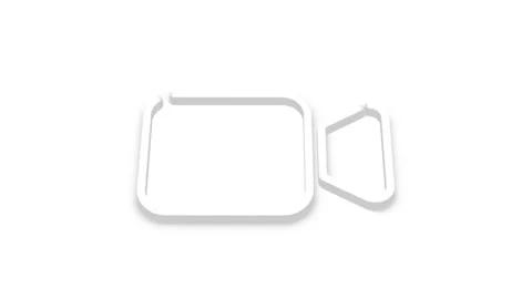 Animated video camera icon motion graphic appearing on white background sym.. Stock Footage 341228717