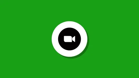 Animated video camera icon reveal on green screen dynamic video call record.. Stock Footage 327762655