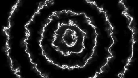 Animated video is a circle of fire that appears to glow in the dark Stock Footage 286009457