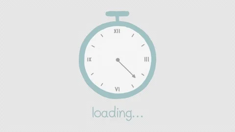 Animated video clock loading Stockbeeldmateriaal 336355694