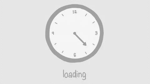 Animated video clock loading Stockbeeldmateriaal 336355698