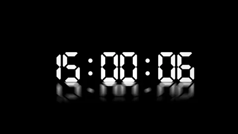 Animated Video of First Minute of 3 o'clock PM Isolated on Dark Background 스톡 동영상 326630012