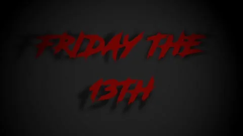Animated video with a Friday the 13th theme Stock Footage 327920414