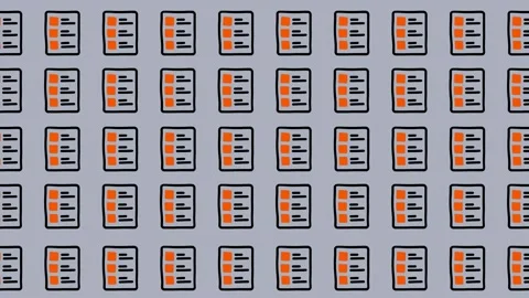 Animated video grid of colorful tech icons in seamless loop pattern. Stock Footage 325388632