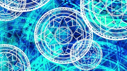 Animated video of magic circle appearing and disappearing Stock Footage 309835262