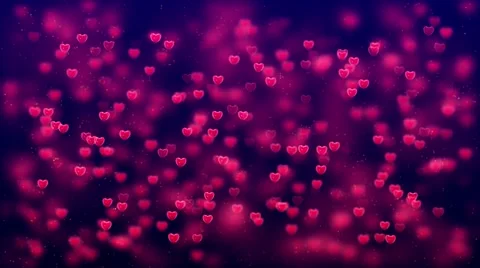 Animated video motion background - small hearts floating in the air Stock Footage 66469048