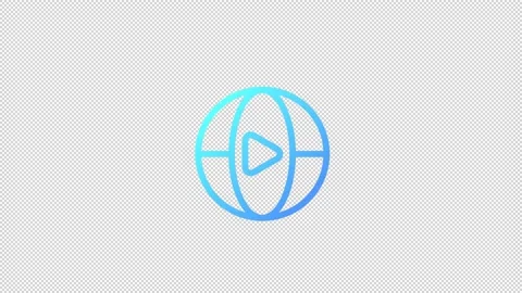 Animated video online gradient icon Stock-Footage 223502137