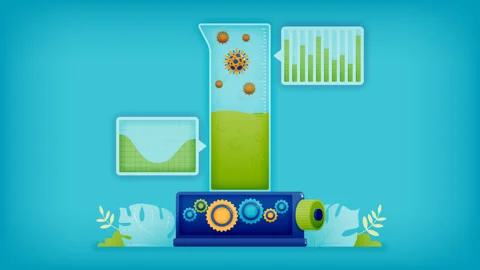 Animated video for research on the development of making anti-covid-19 viru.. Stock Footage 256873082