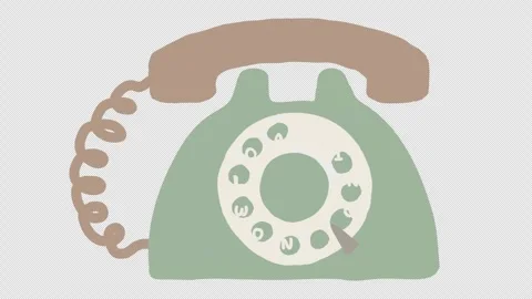 Animated video rotary telephone loading Stockbeeldmateriaal 337024306