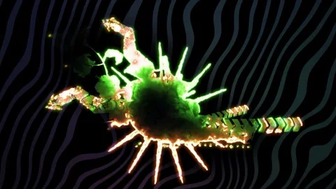 An animated video with a stylized flower. Stock Footage 271285435