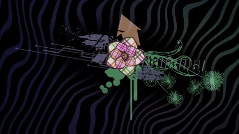 An animated video with a stylized flower. Stock Footage 271285438