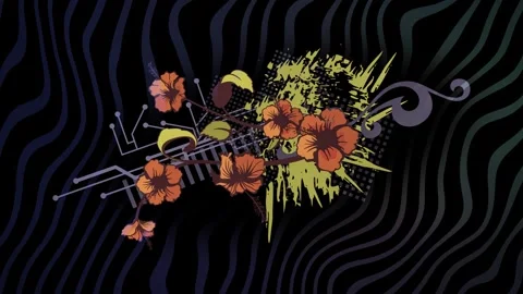 An animated video with a stylized flower. Stock Footage 271285500
