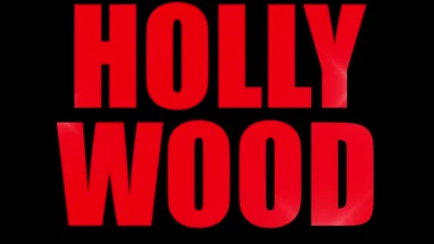Animated Video in Text Effect Word Hollywood Video stock 337530524