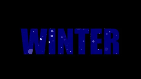 Animated Video in Text Effect Word Winter Video stock 337530546