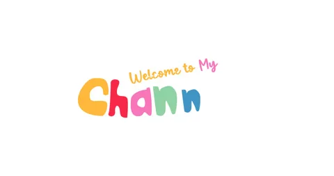 Animated video text welcome to my channel Vídeo Stock 335186796