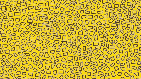 Animated video texture with scribbled blue shapes on yellow loop. Stock Footage 315075631