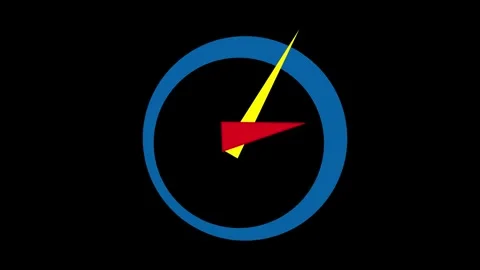 Animated video, time lapse analog clock, circle complete loop. Stylized clo.. Stock Footage 301210187