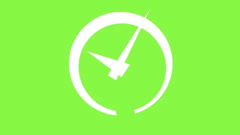Animated video, time lapse analog clock, circle complete loop. Stylized clo.. Stock Footage 305628551