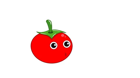 Animated video of a Tomato character moving. Stock Footage 248783473