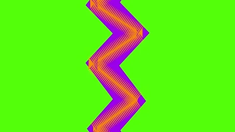 Animated video transition template with zigzag lines on a green background Stock Footage 305159552