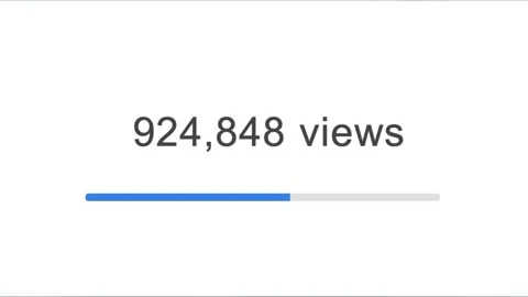 Animated Views Counter Increasing from Zero to One Million Video stock 325520673