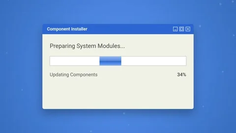 Animated vintage component installer dashboard with dynamic bar isolated on Stock Footage 346502363