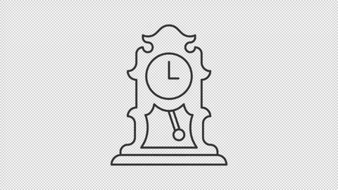 Animated vintage pendulum icon Stock Footage 303141201