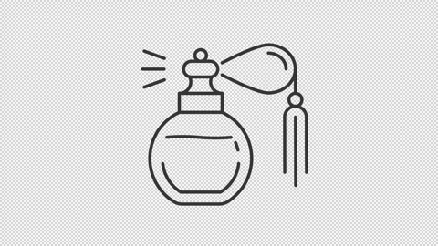 Animated vintage perfume icon Stock-Footage 303141285