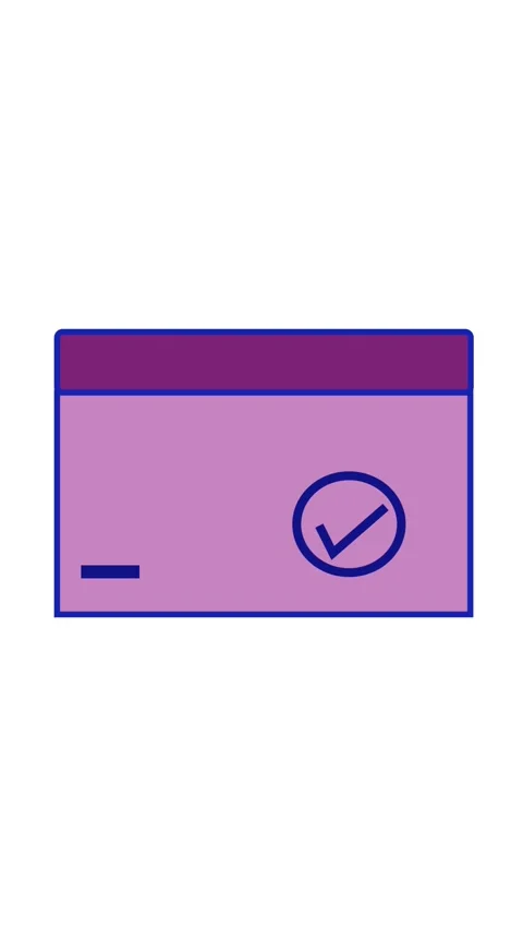 Animated violet package verification mark line on white background represen.. Stock Footage 314556404