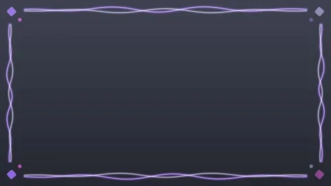Animated Violet Ribbon Border with Wavy Lines and Geometric Accents Stock Footage 345294158