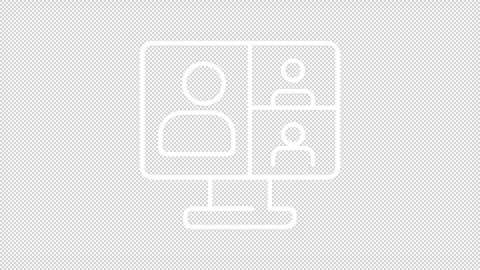 Animated virtual classroom white line icon Stock Footage 342246245