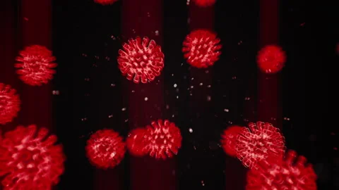 Animated virtual representation of coronavirus covid19 cells inside infected Stock Footage 134349966